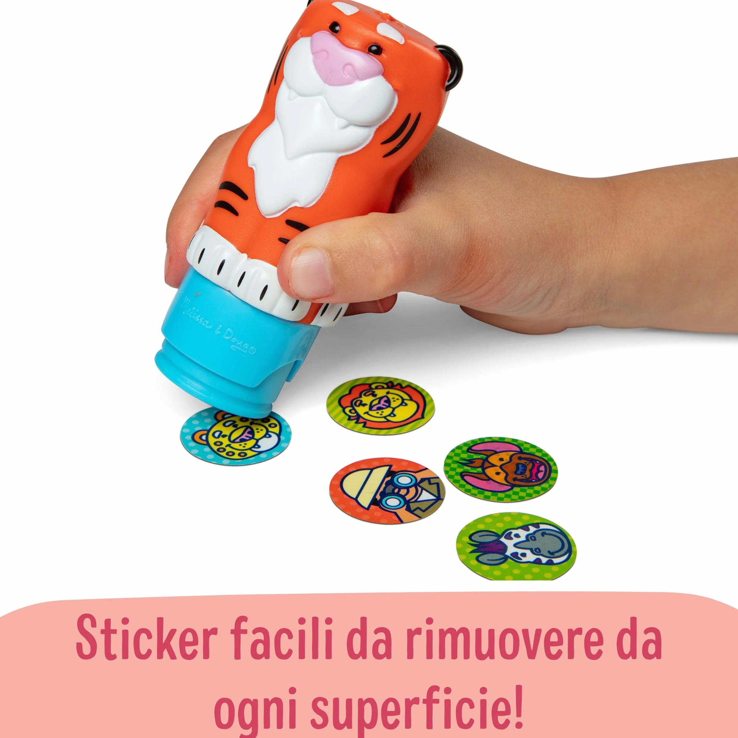 Melissa & Doug Sticker WOW! Timbratore di Adesivi e Blocco Attività di 24 Pagine con 300 Adesivi - Tigre, Gioco Educativo per Lavoretti Artistici, Bambini, 3+ Anni - Certificati FSC