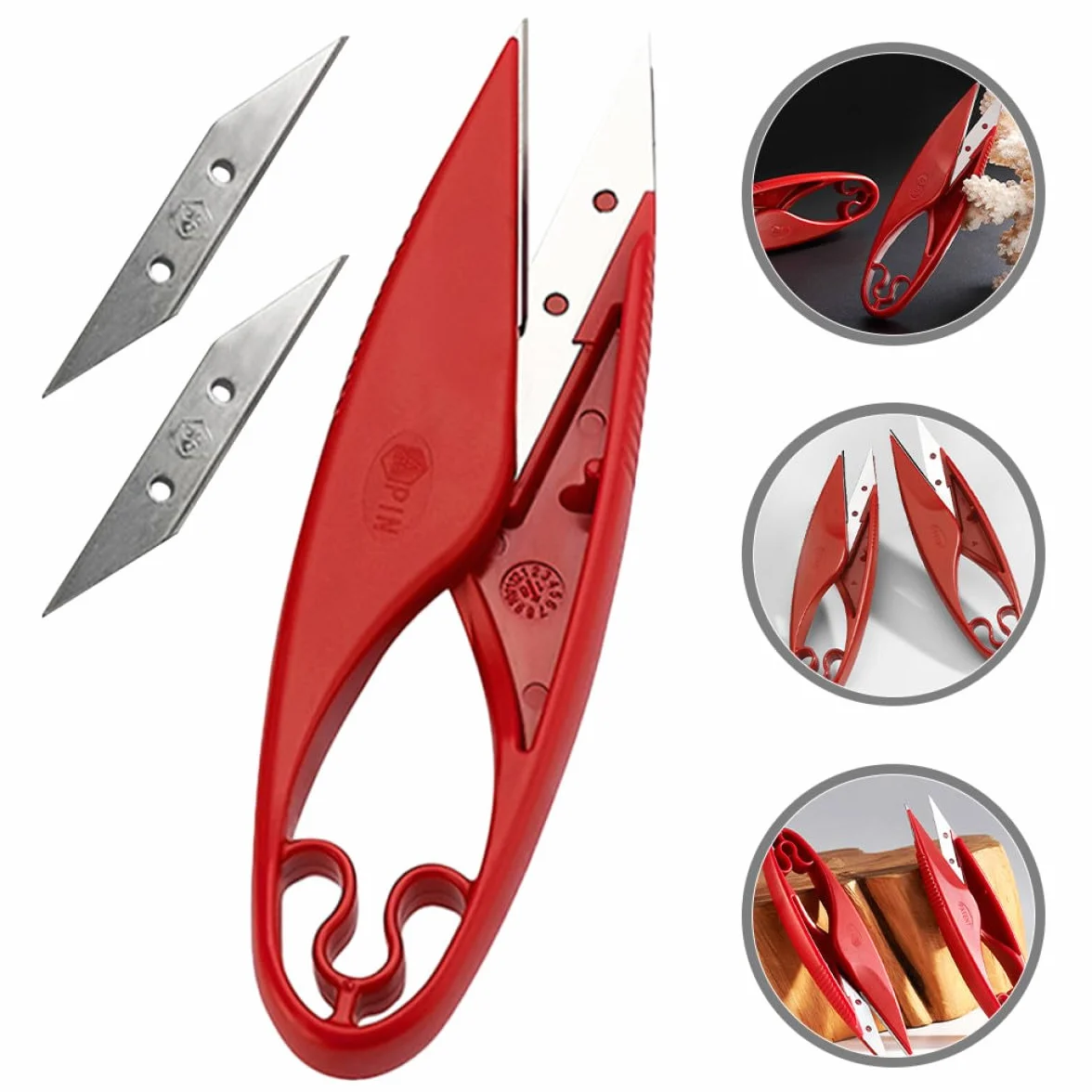 Forbici per Tessuto Forbicine Sarta in Inossidabile Rosso per di Stoffa e Carta, Accessori Cucito Versatili per Artigianale
