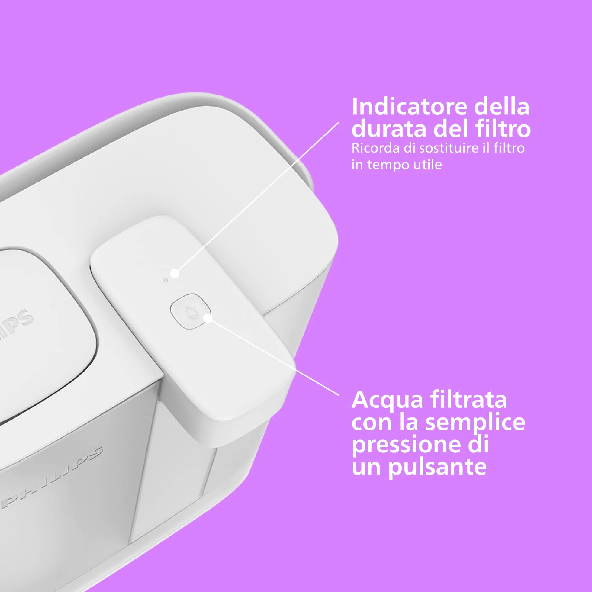 Philips Filtri di Ricambio Taste+ Confezione da 3 per Erogatore Acqua Filtrata, Senza BPA