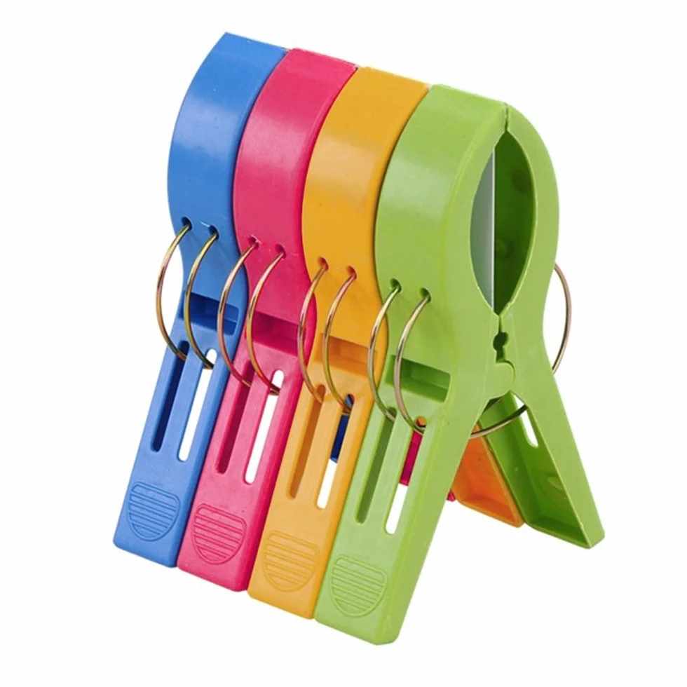 TRIXES Confezione da 8 Mollette in Plastica Grandi in Colori Brillanti, Mollette per Telo Mare, per Lettino