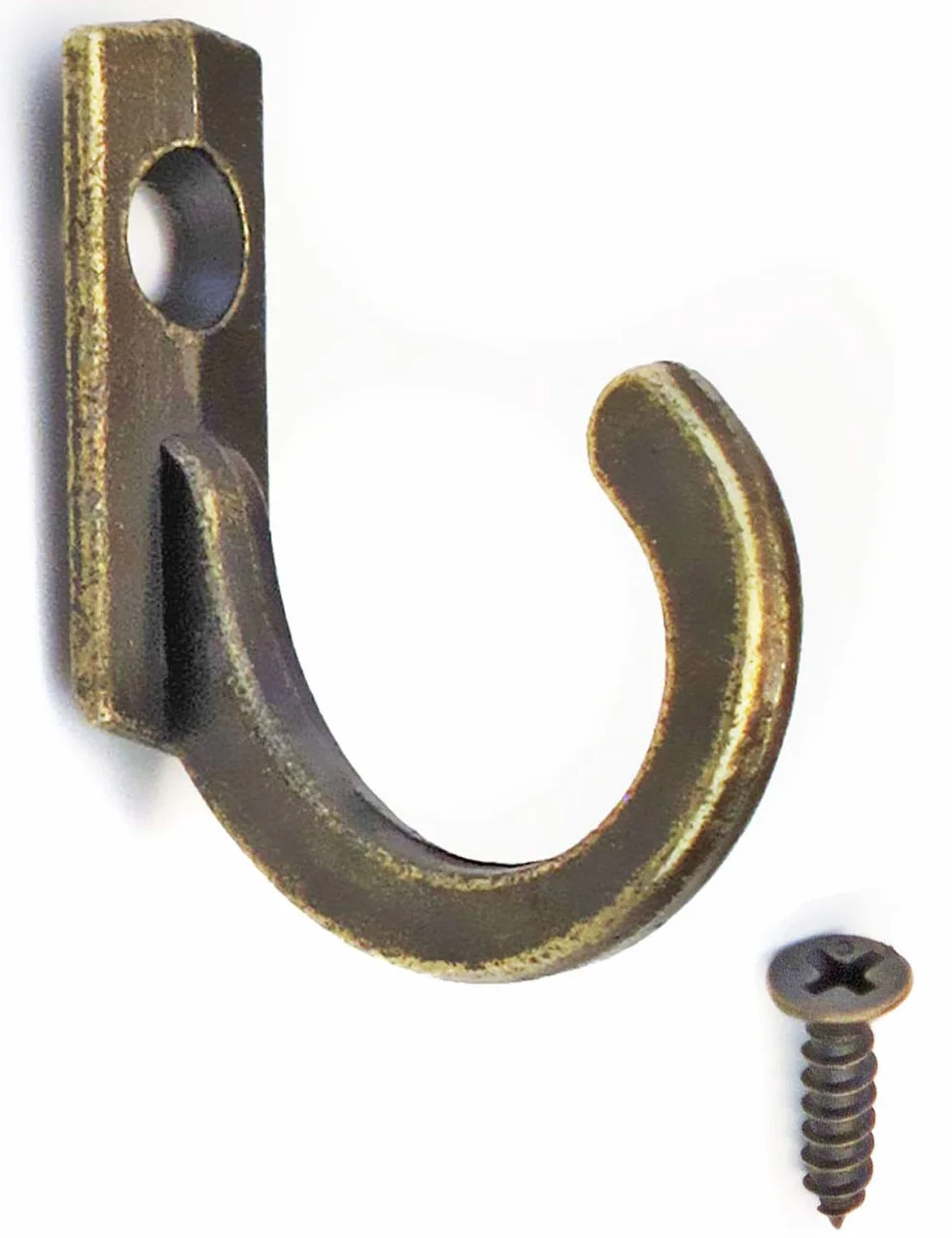 FUXXER® – 10 ganci in metallo per quadri, gancio da parete in ottone anticato bronzo, Vintage Retro, 23 mm, set da 10, viti incluse