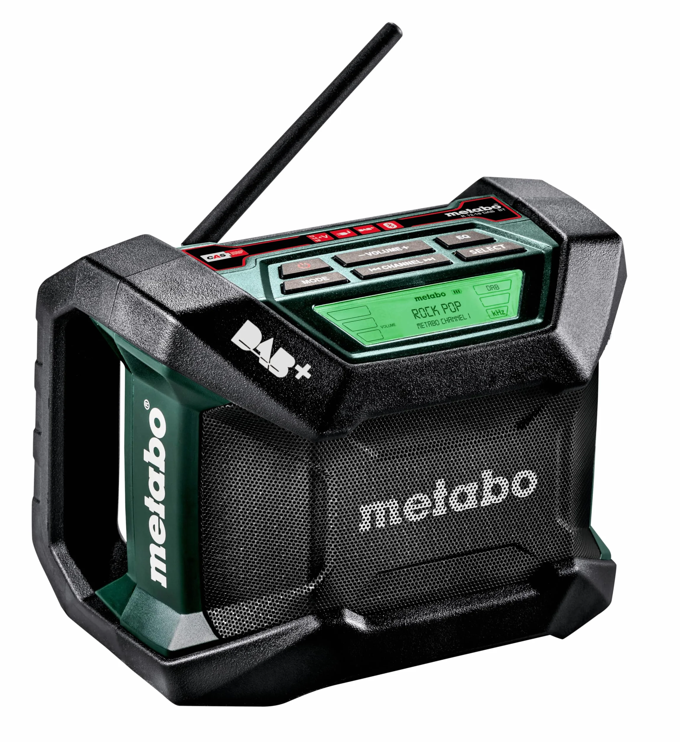 Metabo Radio da cantiere R 12-18 (DAB+, Bluetooth, senza batteria, display LCD, ricerca automatica della stazione, AM/FM) 600778850