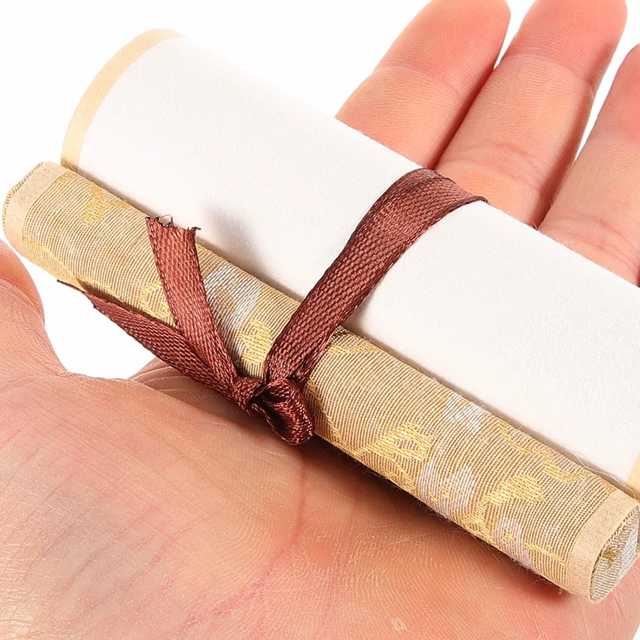 TOPPERFUN Rotolo di carta vergine, pergamena vergine da appendere, 10 x 4,5 cm, rotolo da appendere vintage Batik, adatto per scrittura, disegno, auguri di nozze, inviti