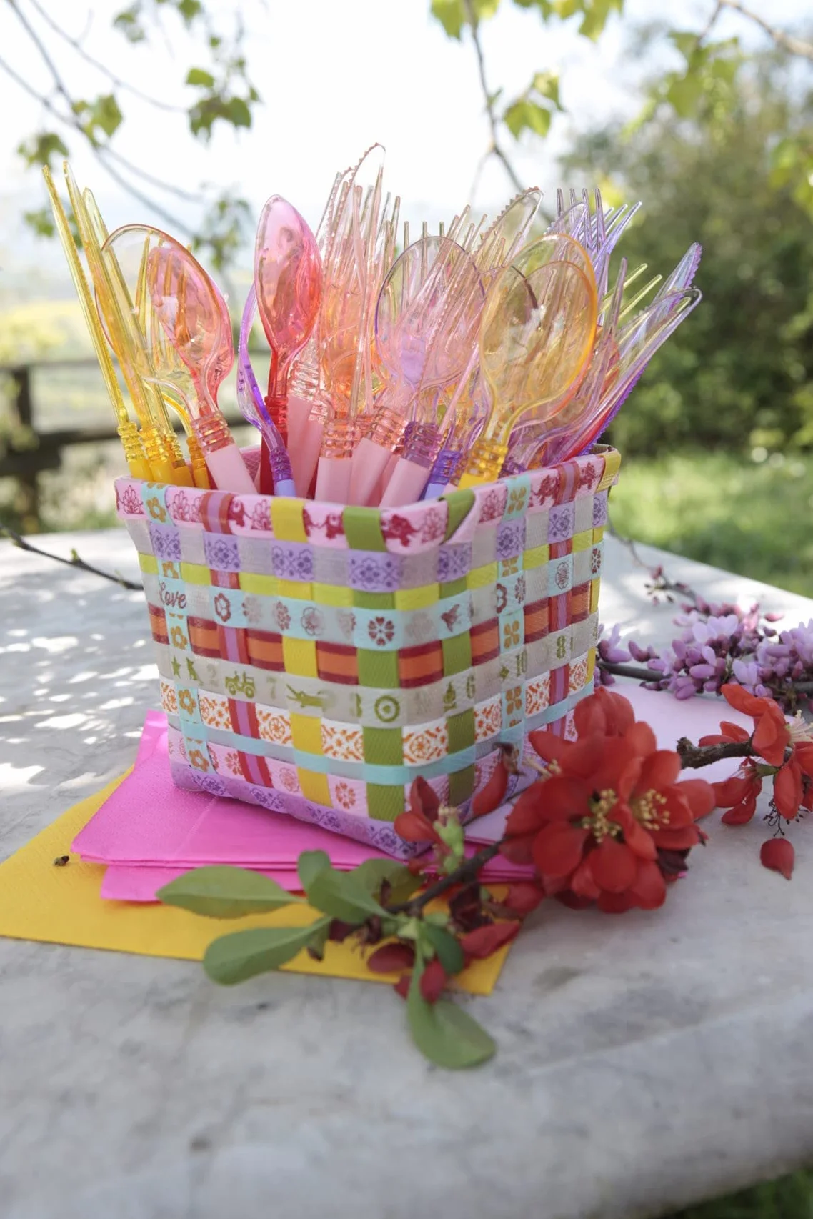 Coltelli di Plastica Clear Head Rosa 10 Pezzi