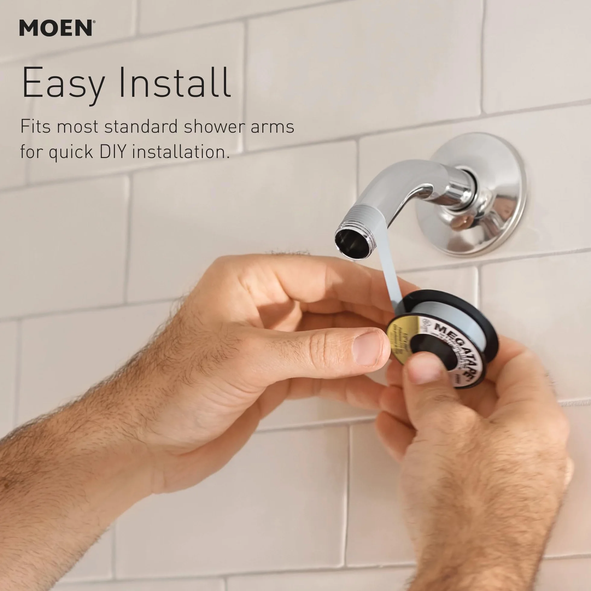 MOEN Engage 26112SRN - Soffione doccia a 6 funzioni, 14 cm, rimovibile, con sistema di aggancio magnetico, misura unica, in nichel spazzolato resistente alle macchie
