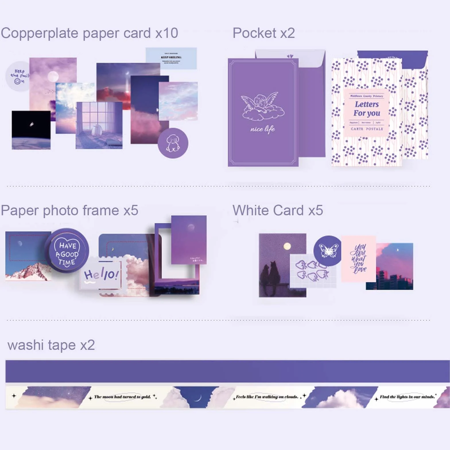 Zimoer Set di Accessori per Scrapbookking Estetico, Scrapbook Set di accessori estetici Bullet Journal con griglia A6, Bullet Junk Journal Set per Scrapbook Journaling, regalo DIY per ragazze e donne