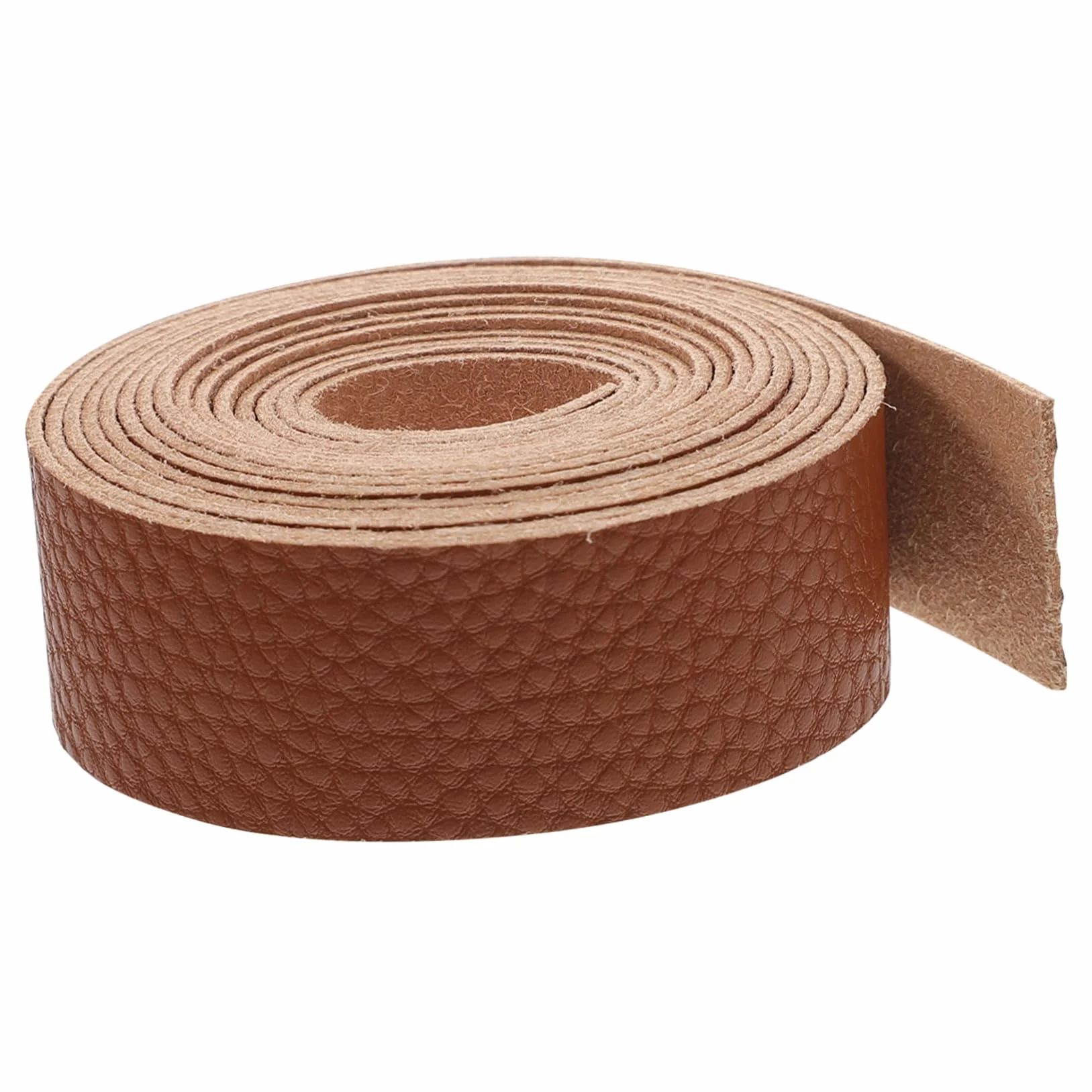 Striscia in Pelle Pu Marrone 2,5x200cm per Creazione Cinture e Accessori Artigianali Fai da Te, Materiale Semilavorato per Tracolle, Cinturini e Braccialetti, per Progetti