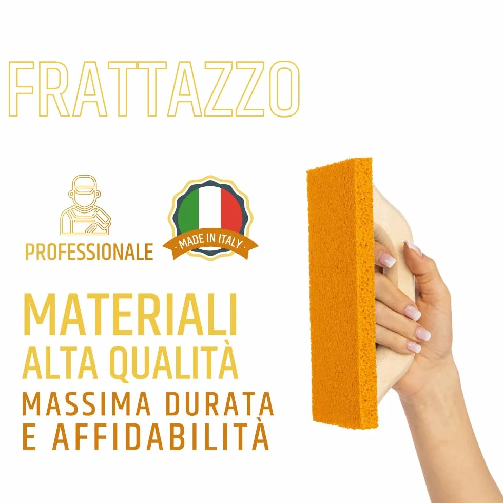 PENNELLIFICIO 2000 | Frattazzo Professionale con Spugna Rettangolare Morbida, per Stesura di Intonaco e Rasatura, Misura 21 cm x 14 cm, Made in Italy