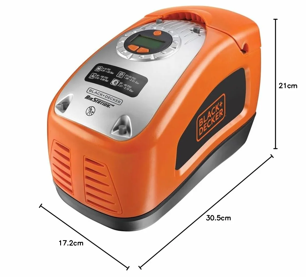 BLACK+DECKER, Compressore portatile 11 BAR. ASI300-QS