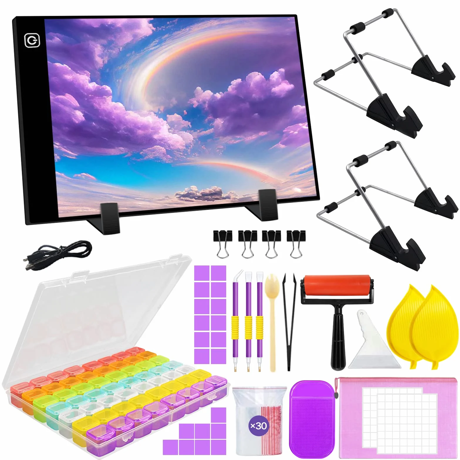 Tavoletta Luminosa,A3 LED Light Pad,LED Light Pad for diamond painting,A3 Tracing Light Box per Disegno,Artisti,Animazione,Abbozzare(con cavo USB)