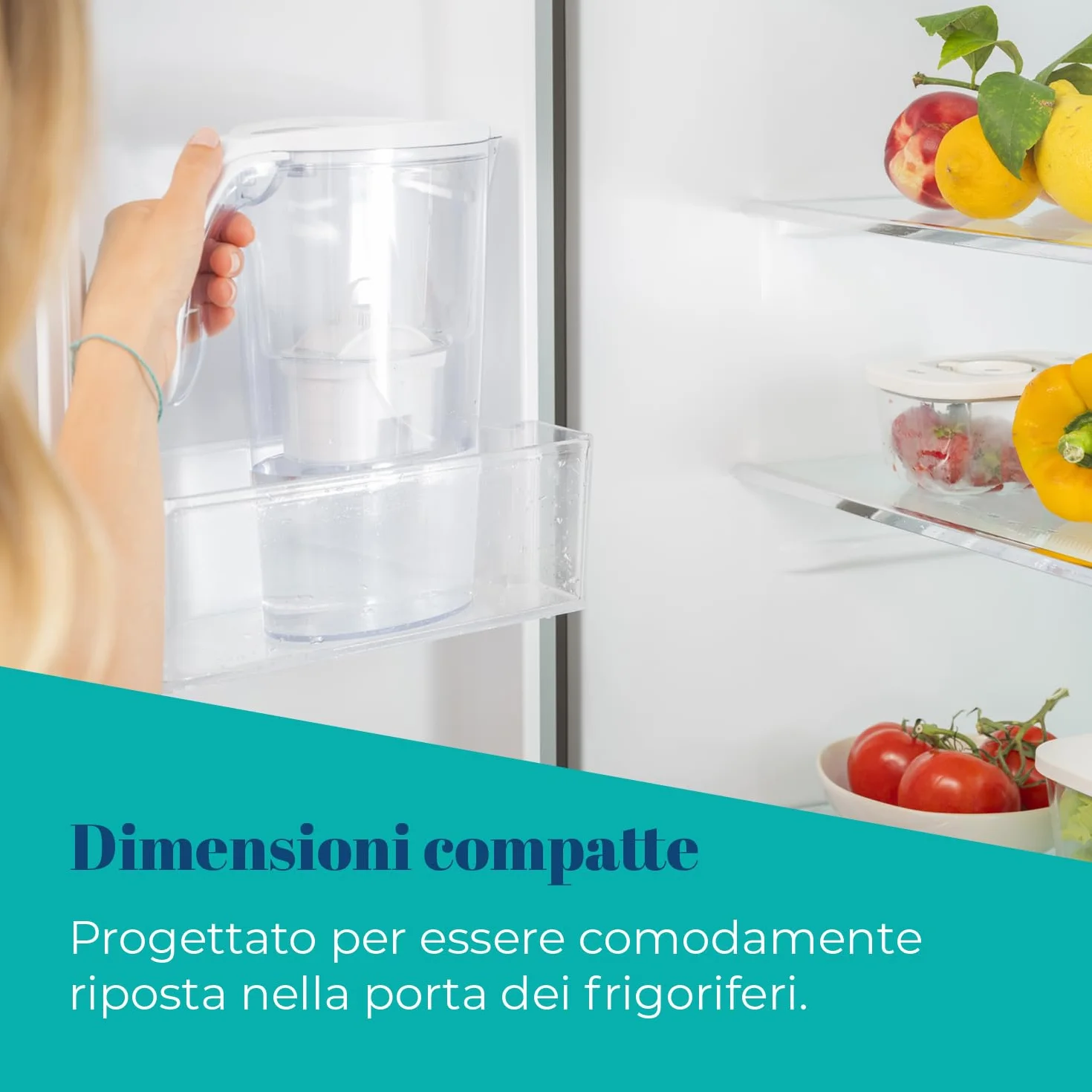 LAICA Stream Line Caraffa Filtrante 2,3L Bianca Timer Digitale 1 Filtri bi-flux Incluso Made in Italy
