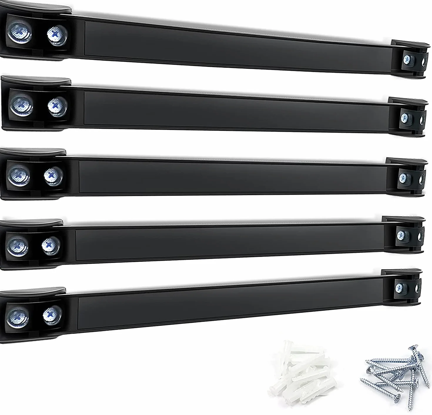 Set di 5 Barre Magnetiche per Attrezzi, 30 cm, Forte Barra Magnetica, Supporto Magnetico per Attrezzi da Parete, Barra Magnetica per Attrezzi da Garage