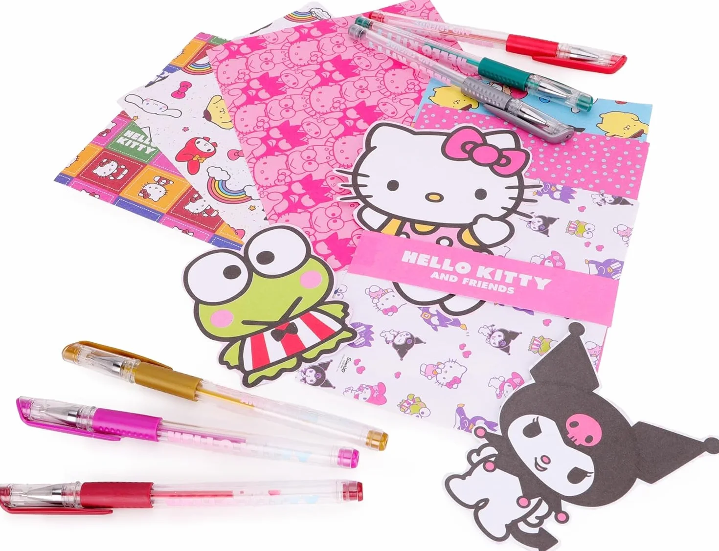 Toyland® Hello Kitty Scrapbook Set - Kit di attività creative da 520 pezzi con regalo a sorpresa incluso - Scrapbooking fai da te per bambini dai 3 anni in su