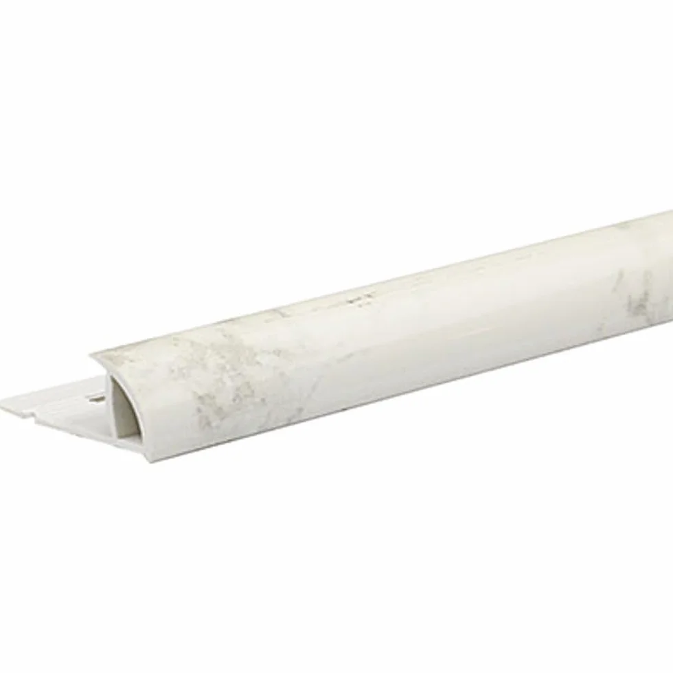 PROFILO JOLLY ECORONDMARM ARCANSAS PVC MARMO BIANCO CARRARA MM 8X24 H.CM 250