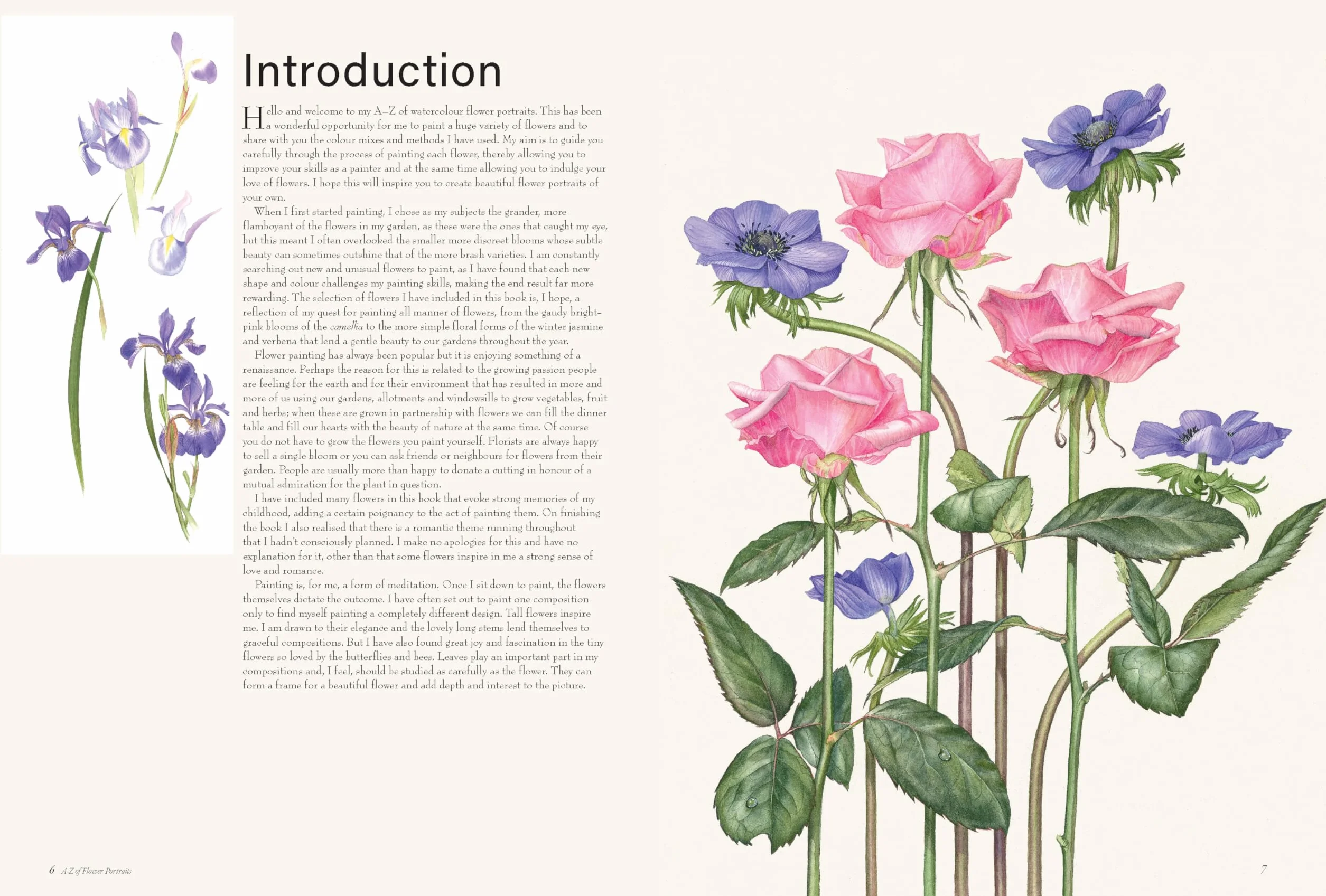 A-Z of Flower Portraits: An Illustrated Guide to Painting 40 Beautiful Flowers in Watercolour