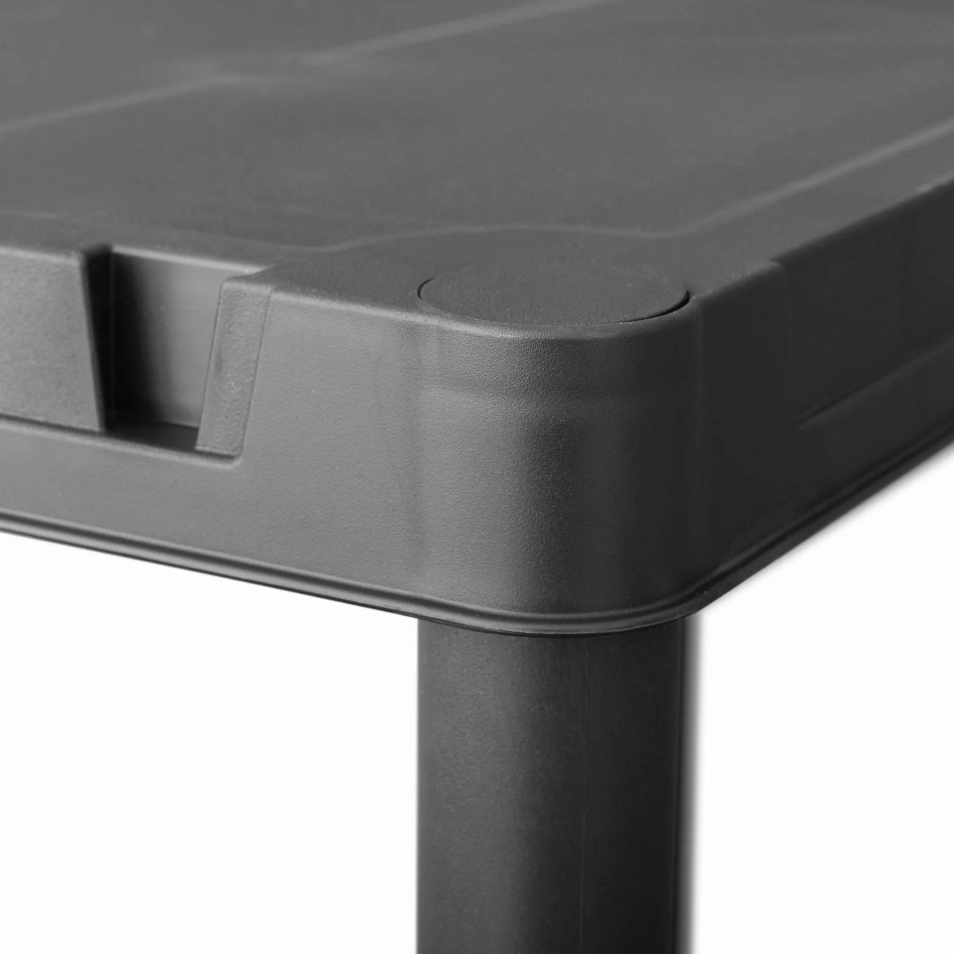 Toomax Universal 63-4 Scaffale salvaspazio a 4 ripiani in plastica resistente nera 60x30x138h cm, struttura componibile da garage, cucina o esterno, ideale per organizzare attrezzi e utensili