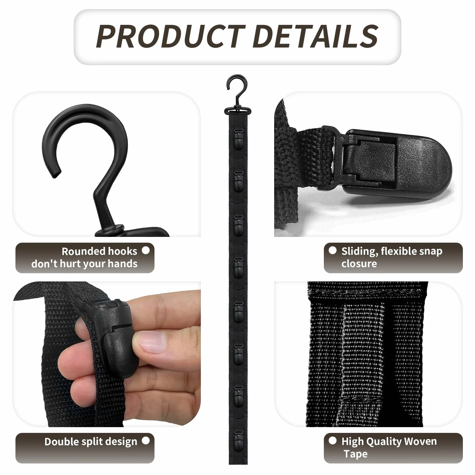 Porta Cappellini con Visiera, Porta Cappelli, Appendi Cappelli da Parete Vengono Forniti con 8 Clips di Stoccaggio, Portone Cappelli da Armadio per Riporre Cappelli da Baseball, 2 Pezzi