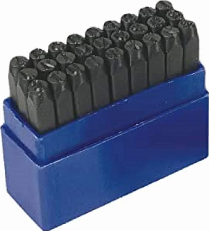 Mannesmann M 244-08 Punzoni di marcatura alfabeto 8 mm DIN 1451