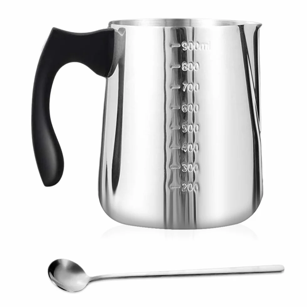 YZROHYI Pentolino Sciogli Cera per Candele 900 ML,Pentola per Candele Fai Da Te,Pentolino per Sciogliere Sapone Inox,Pentola Fusione Cera con Bilancia E Cucchiaio,Casseruola per Produzione Candela