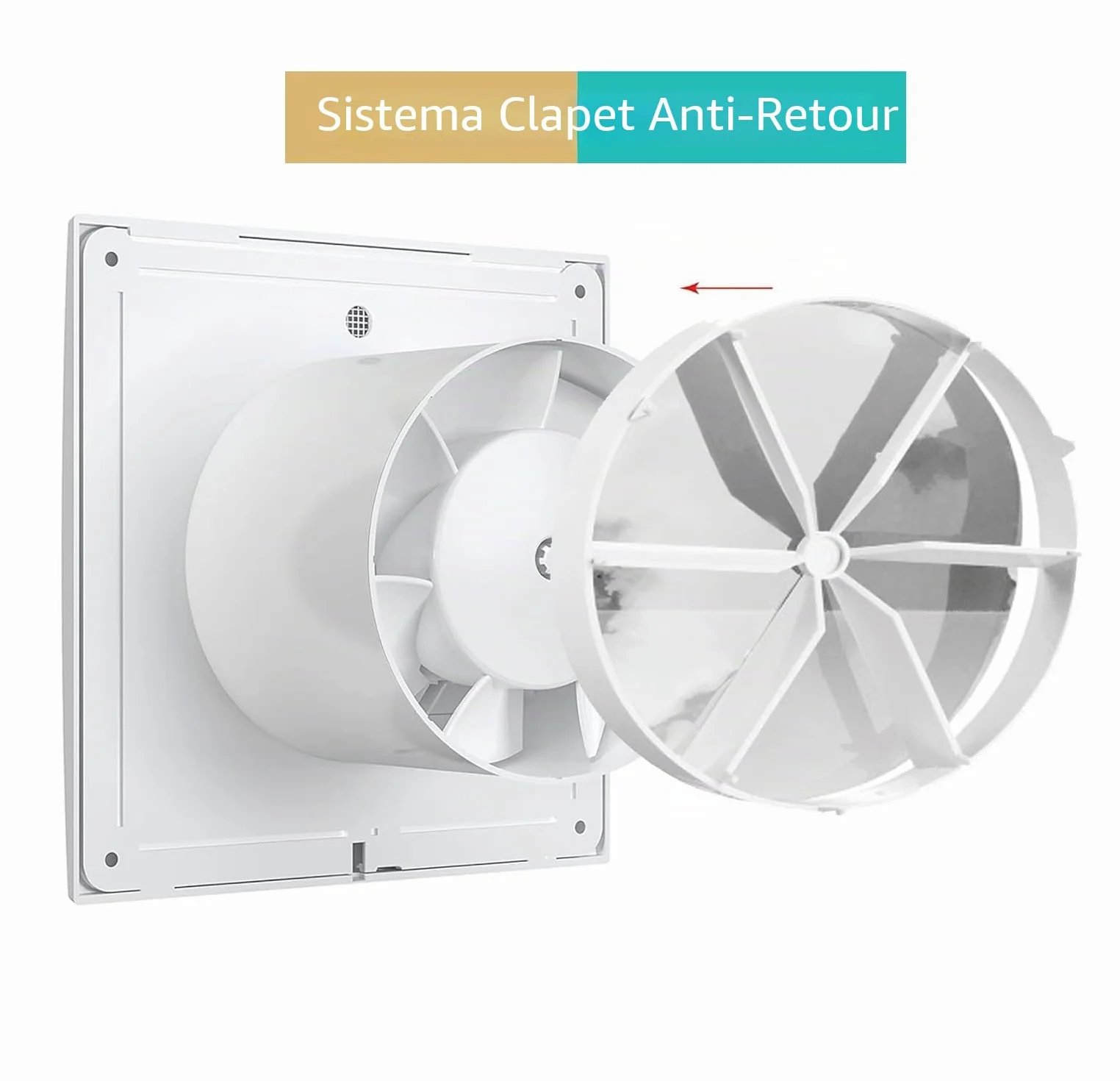 Ventola Estrazione 100 mm 99 m³/h Silenzioso Bagno WC Cucina