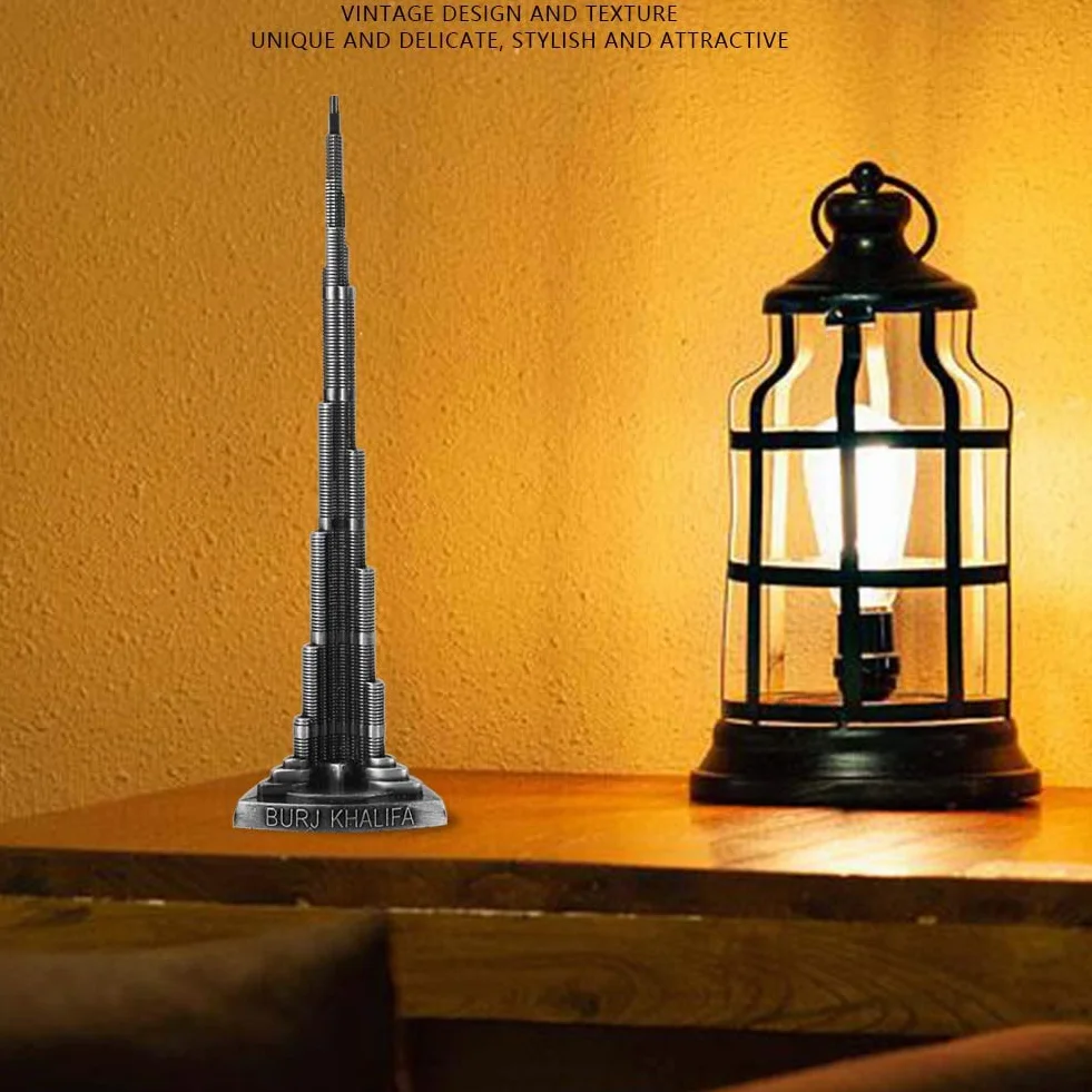 Burj Khalifa Tower Model Metal Miniature Dubai Desktop Decor