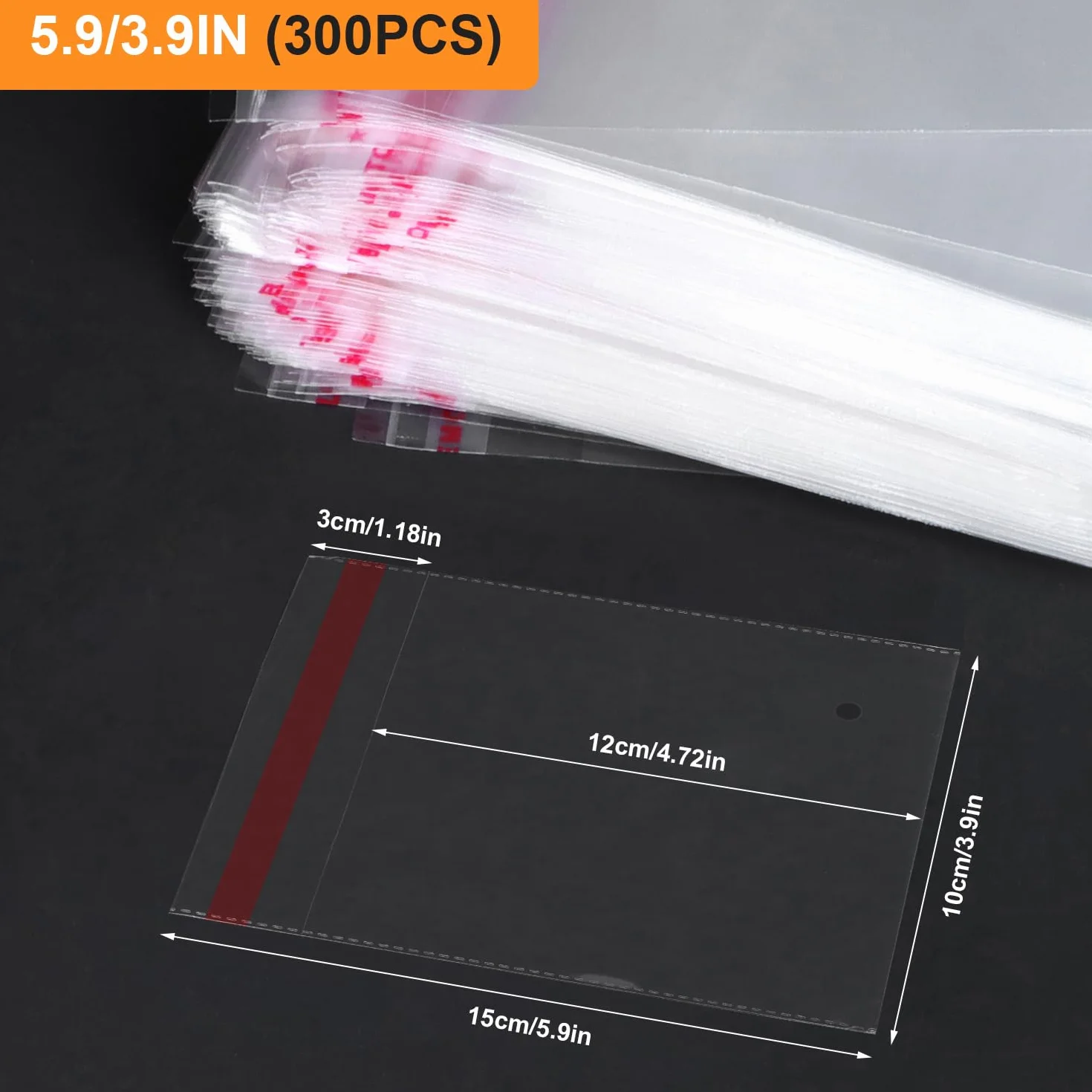 Sacchetti Cellophane 300Pcs Sacchetti Di Cellophane Trasparente 10 * 12+3cm Autoadesivi Bustine Trasparenti Sacchettini Trasparenti Per Vestiti Prodotti Da Forno Regali Di Nozze Feste