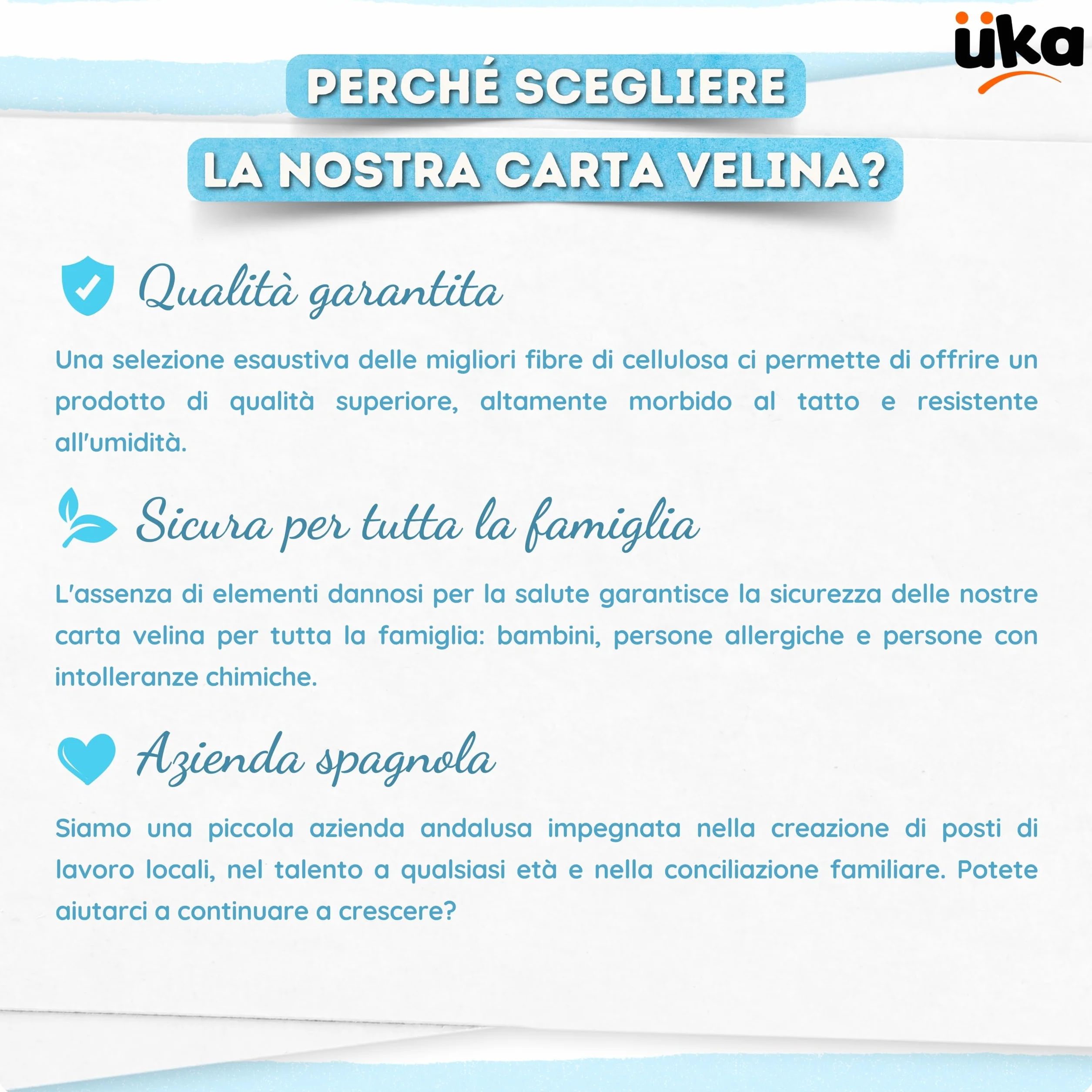 Üka • 60 Fogli di Carta Velina Blu. Fogli Grandi da 50x70 cm. Fogli Singoli di Carta di Seta per Imballaggio di Regali e Vestiti. Carta Velina per Eventi, Regali e Pacchi.