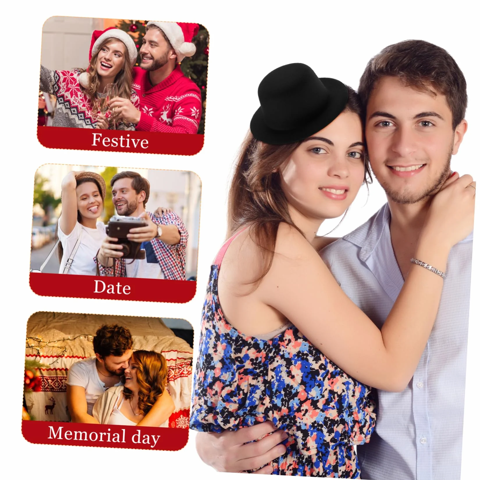 Mini Cappelli Formali Per Bambole Accessori Per e Decorazioni Per Paesaggi Miniatura Di Cappelli Neri Per Feste e Cosplay