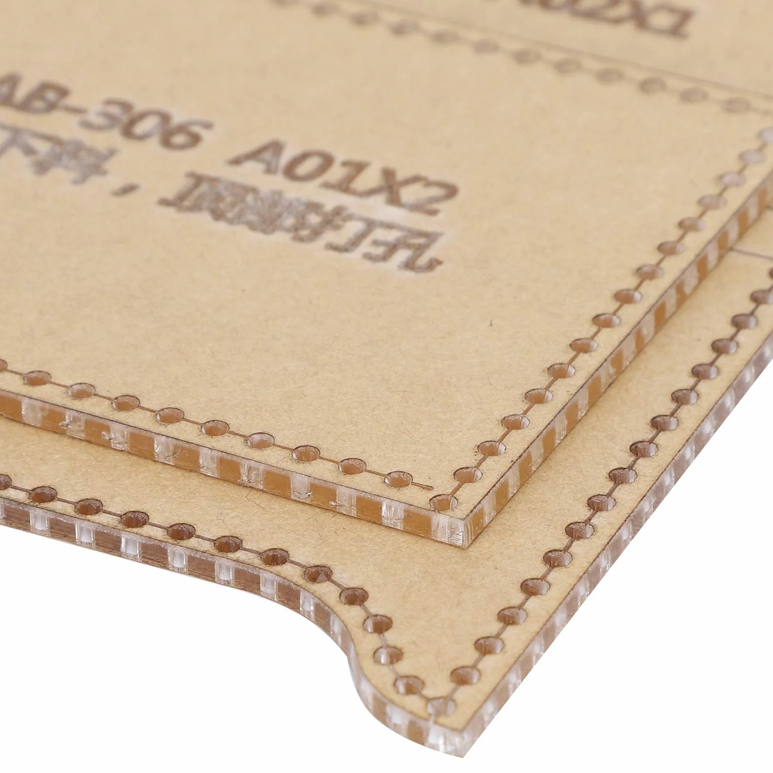modello di sacchetto di carta stampo portafogli in acrilico trasparente per strumenti di fabbricazione artigianale in pelle fai da te2 pezzi modello trasparente Handcraft Tools