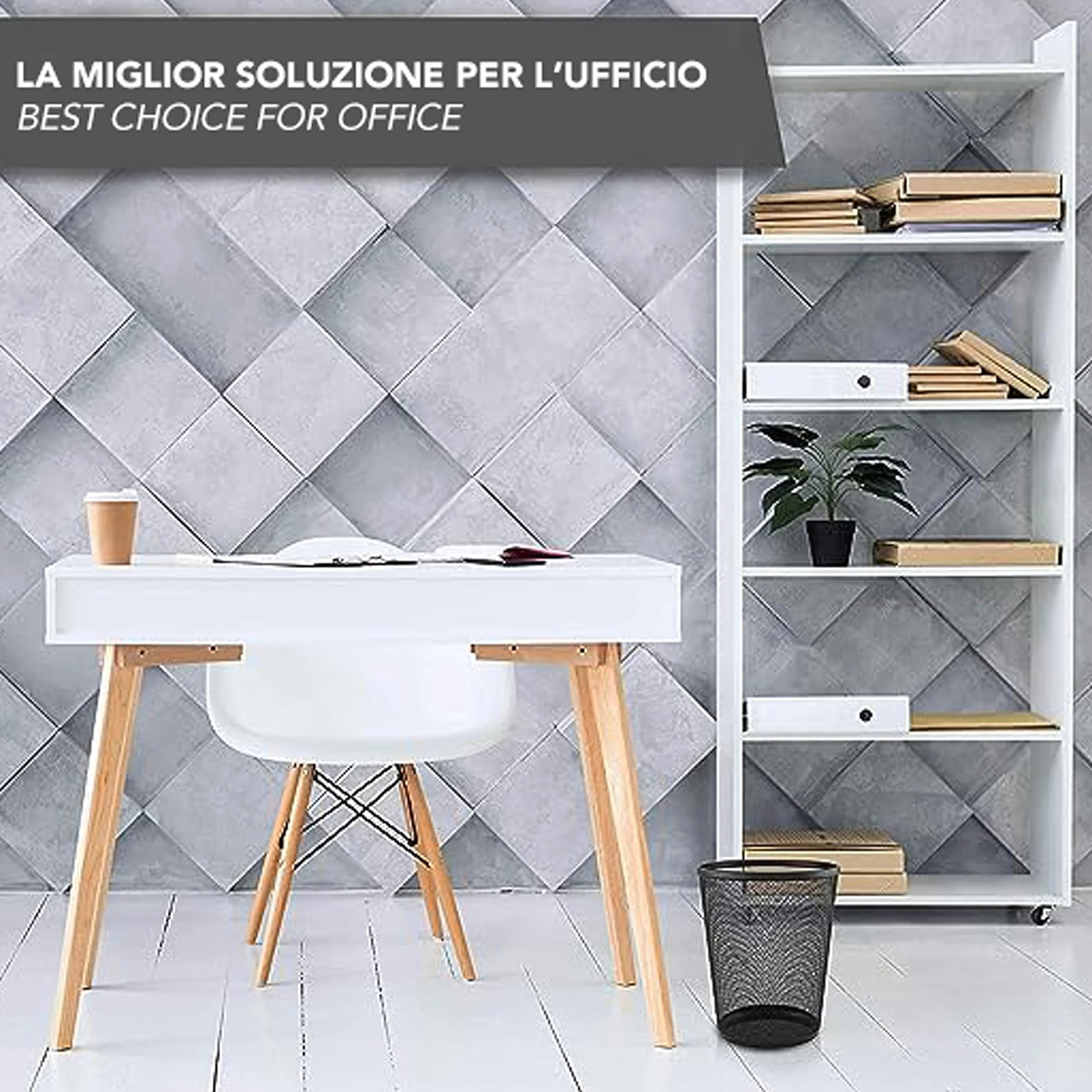 IPEA Cestino per la Carta in Rete Metallica Nero - 26 X 23 cm - Cestino Getta Carta Riciclaggio per Ufficio, Casa, Camera, Scuola in Metallo - Cesto Spazzatura per Scrivania, Tavolo, Mobile