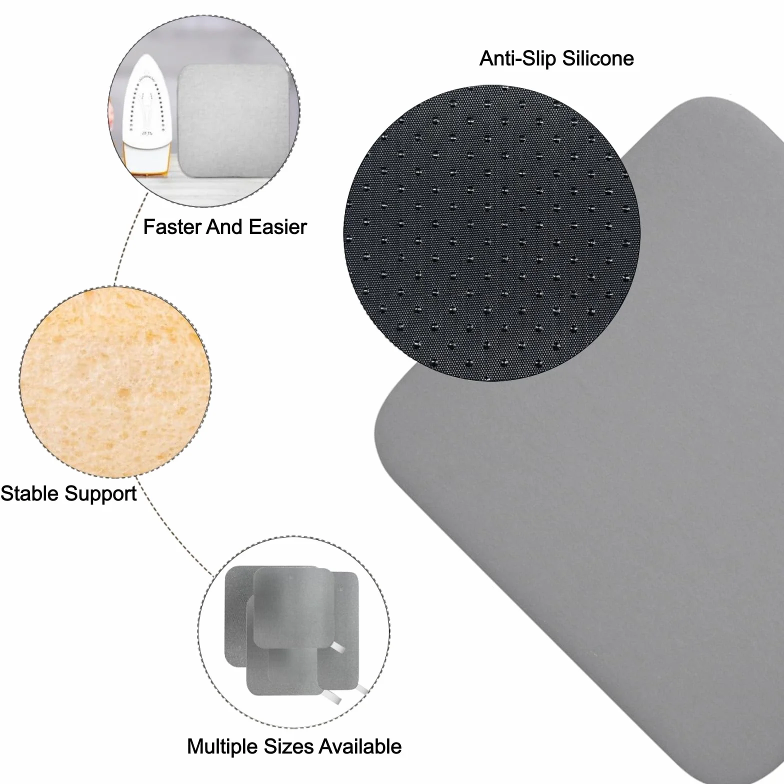 Tappetino Termopressa 38x38x1.8 cm Cuscinetto Protettivo Resistente al Calore per Easy Press HTV