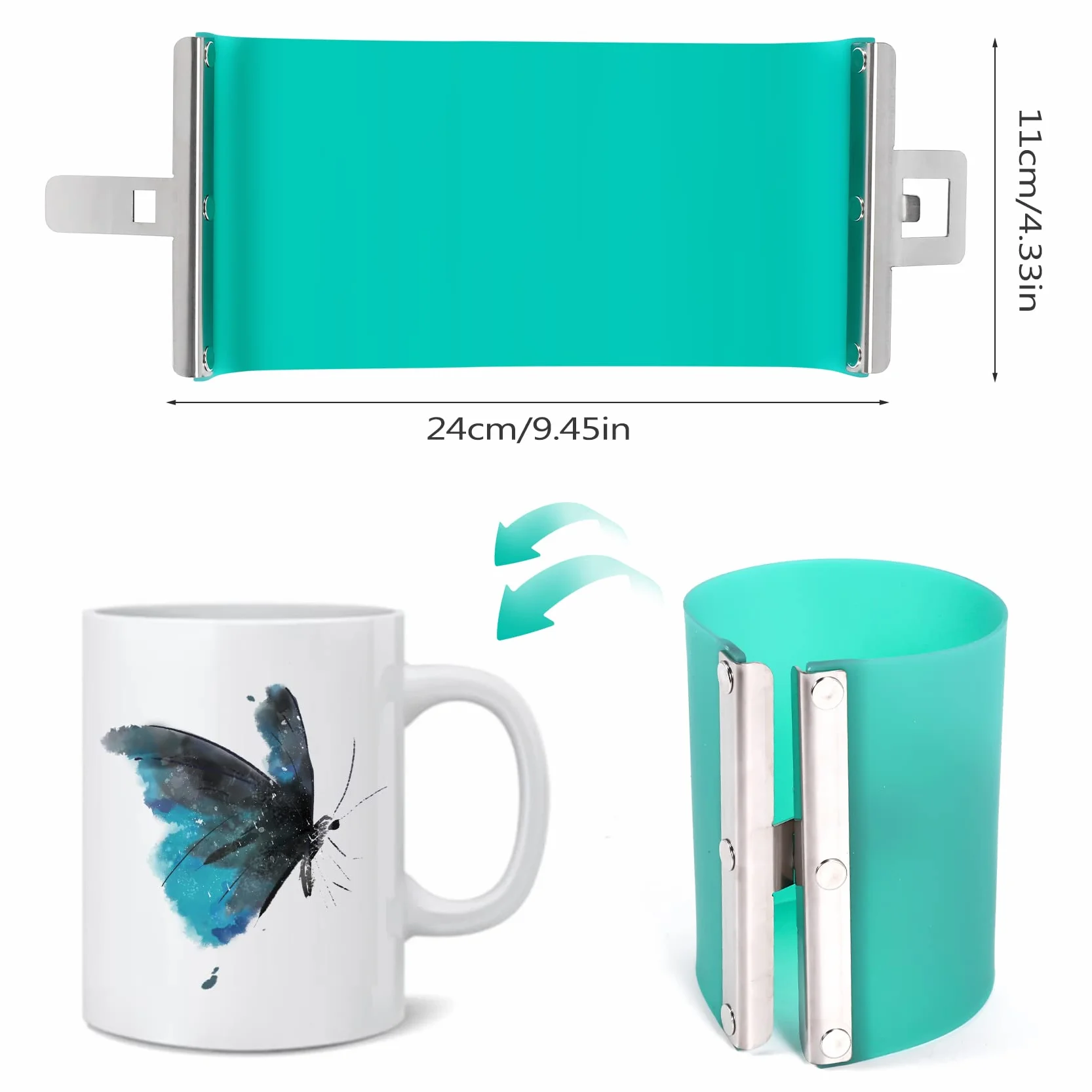 Jevina 4 tazze in silicone per sublimazione 11 OZ forno 3D