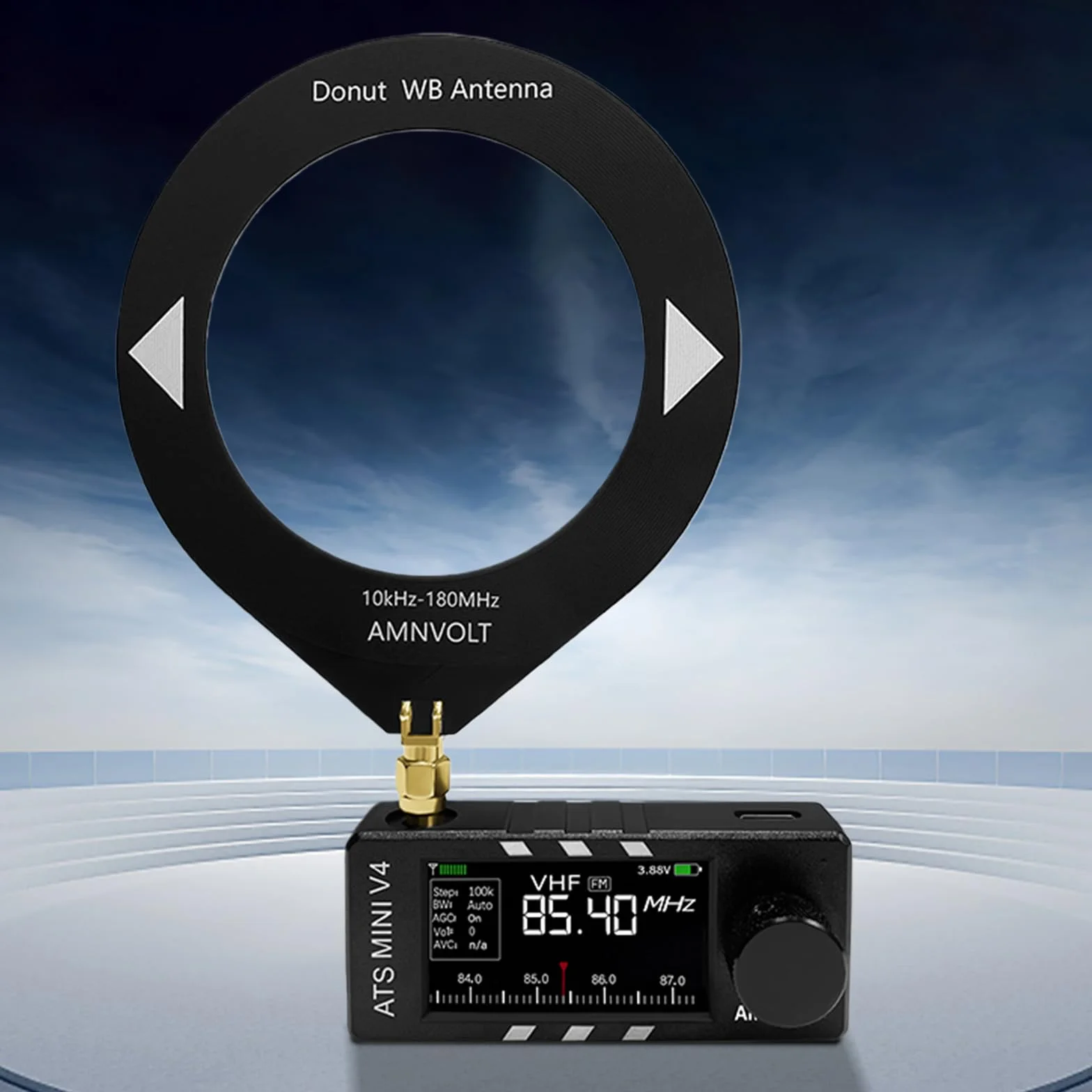 Ricevitore DSP portatile full-band mini radio V4 ATS con amplificatore cuffie e schermo IPS 1,9" per esterni