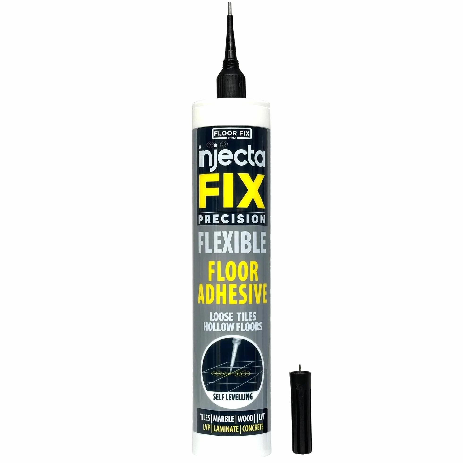 Inject-A-Fix 300 ml Da Floor-Fix Pro - Adesivo Flessibile Autorivestente Forte - Fissa Piastrelle Allentate E Pavimenti Cavi - Include Un Beccuccio Regolabile Precision Da 2 Mm (1) (1)