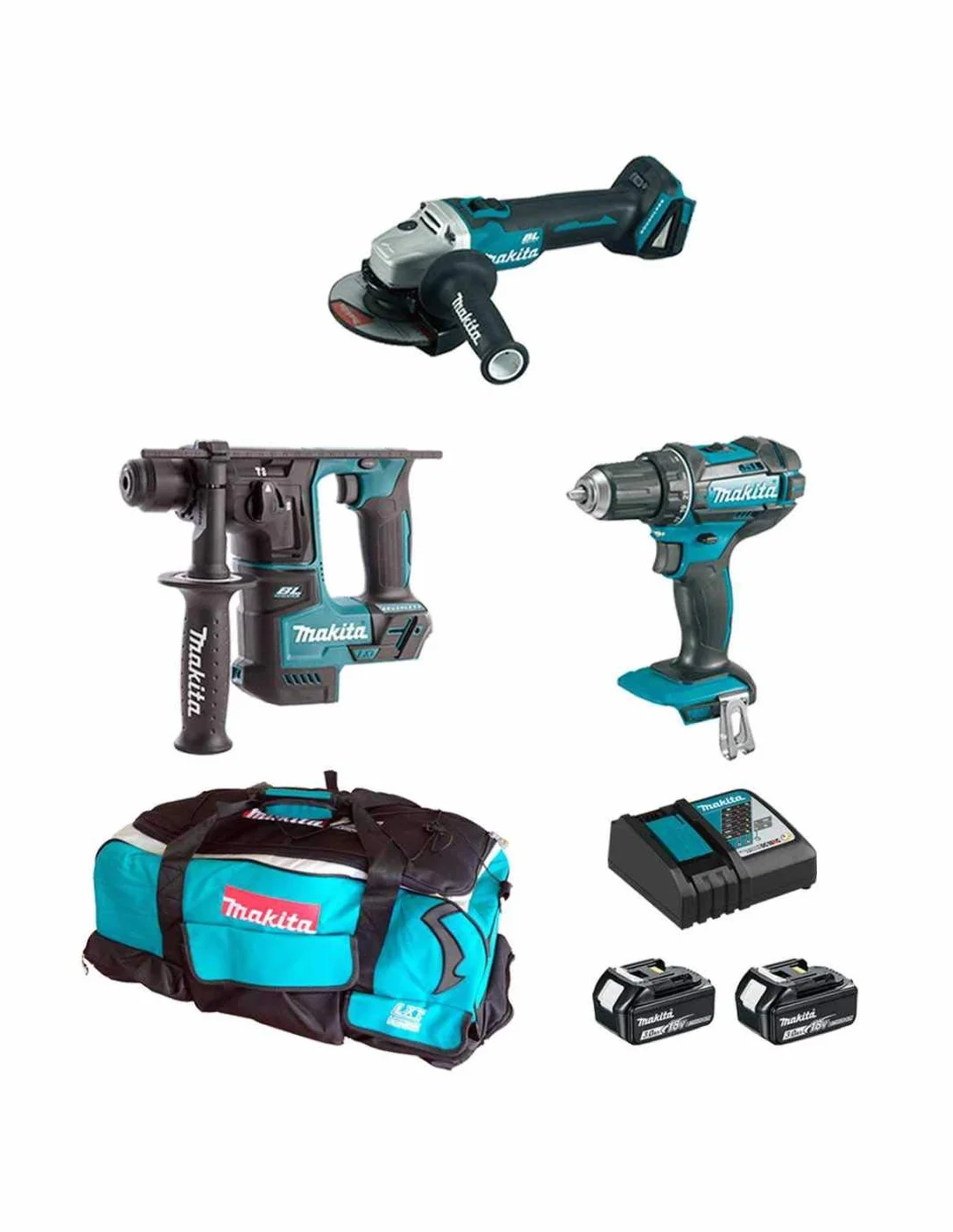 MAKITA Zestaw MPK18323A DGA504 DDF482 DHR171 2x3,0Ah DC18RC LXT600