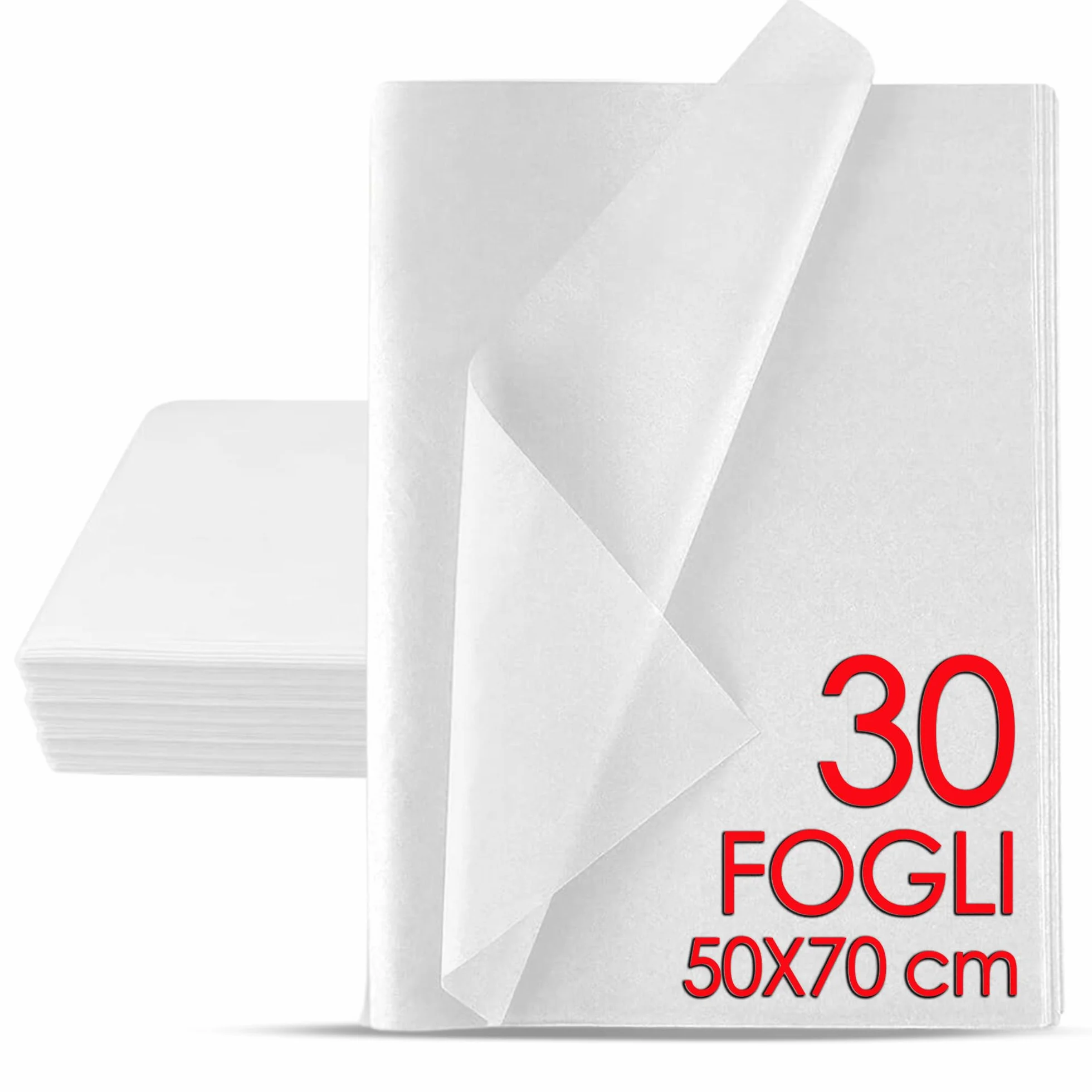 MAMAPAS 30 fogli di carta velina 50x70, da regalo, da cucire, carta artigianale, per cucire, da imballaggio, per confezioni, per modelli, per quadri,