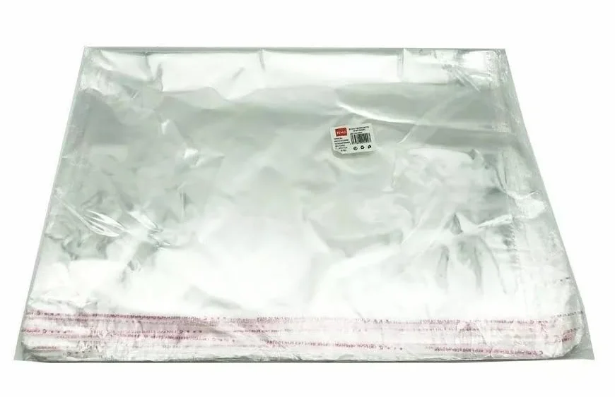 Set 50 Sacchetti Trasparenti Plastica Buste Cellophane Autoadesiva 40x55cm