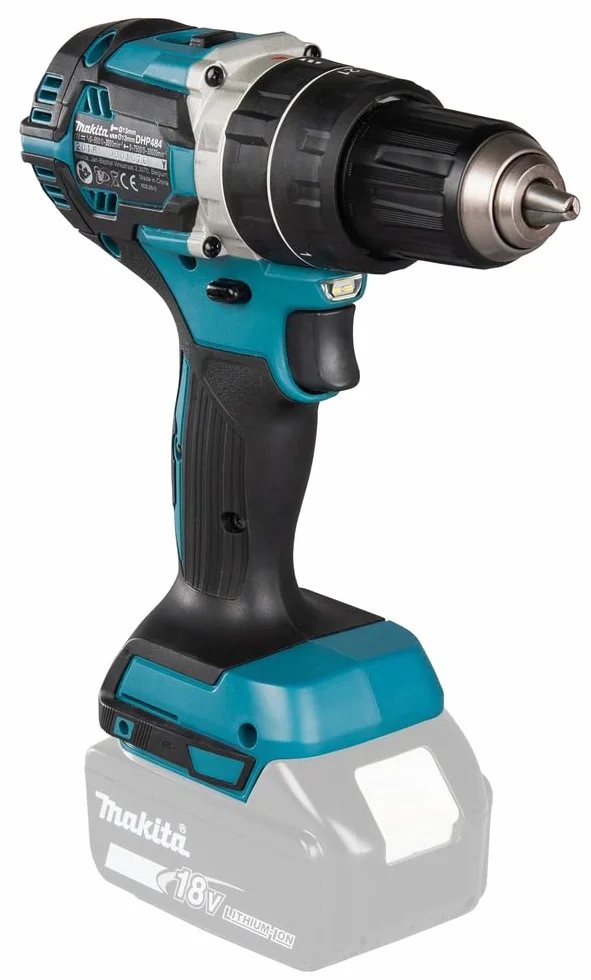 Makita DHP484Z Trapano senza fili con impugnatura a pistola, 18V, Nero/Blu