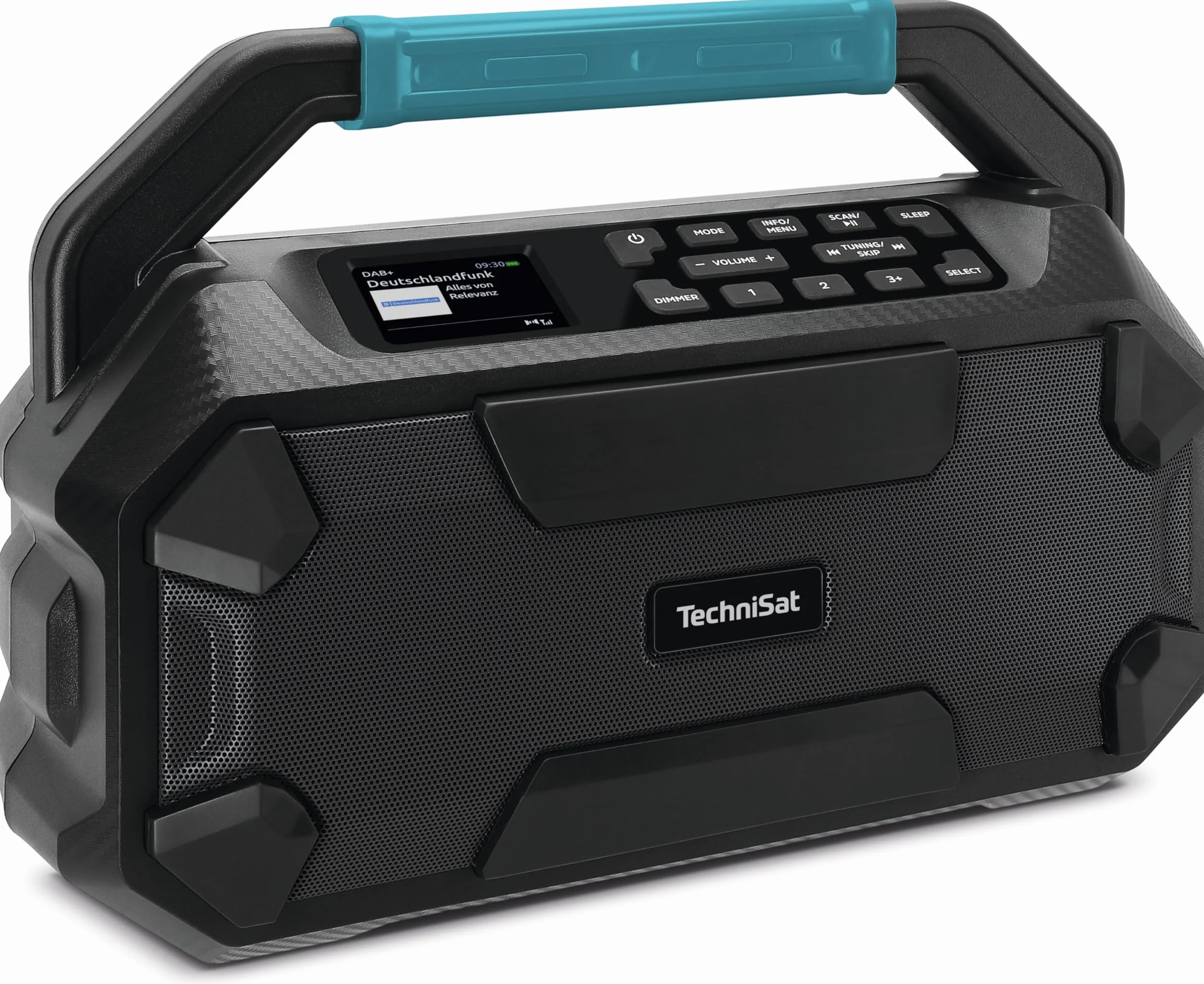 TechniSat Viola 231 OD - Batteria Makita Radio da cantiere compatibile (DAB+, FM, AUX, Bluetooth, IPX4, resistente agli spruzzi, 2 altoparlanti stereo da 15 W)