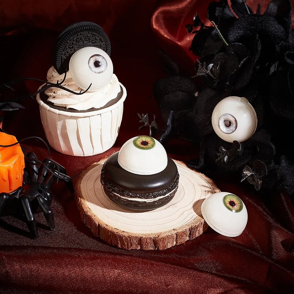 PH PandaHall 2 Paia 32mm Occhi Umani Realistici Grandi Acrilico Bulbi Oculari Cavi Occhi per Halloween Decorazioni Artistiche Sculture Oggetti di Scena Burattini Creazione di Gioielli