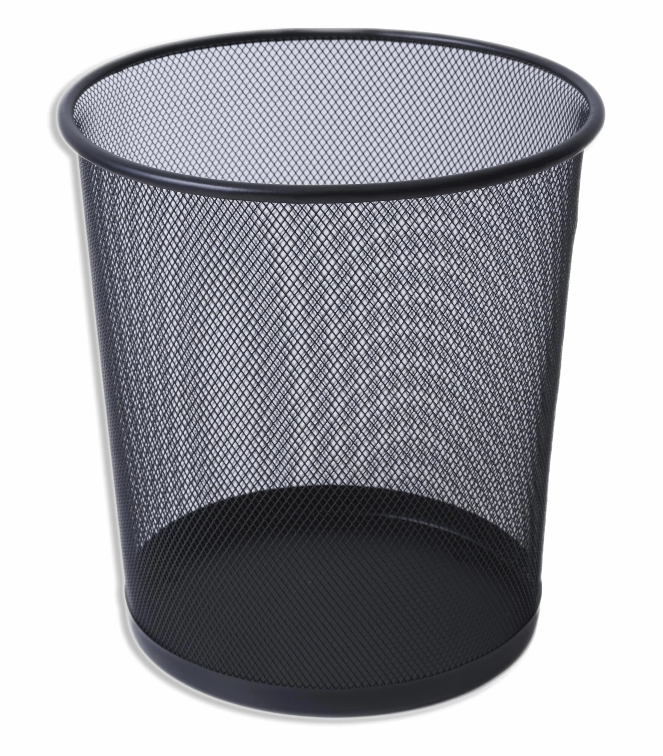 IPEA Cestino per la Carta in Rete Metallica Nero - 26 X 23 cm - [ DESIGN MINIMAL ] - Cesto Getta Carta Riciclaggio per Ufficio, Casa, Camera, Scuola - Metallo - Spazzatura per Scrivania e Tavolo