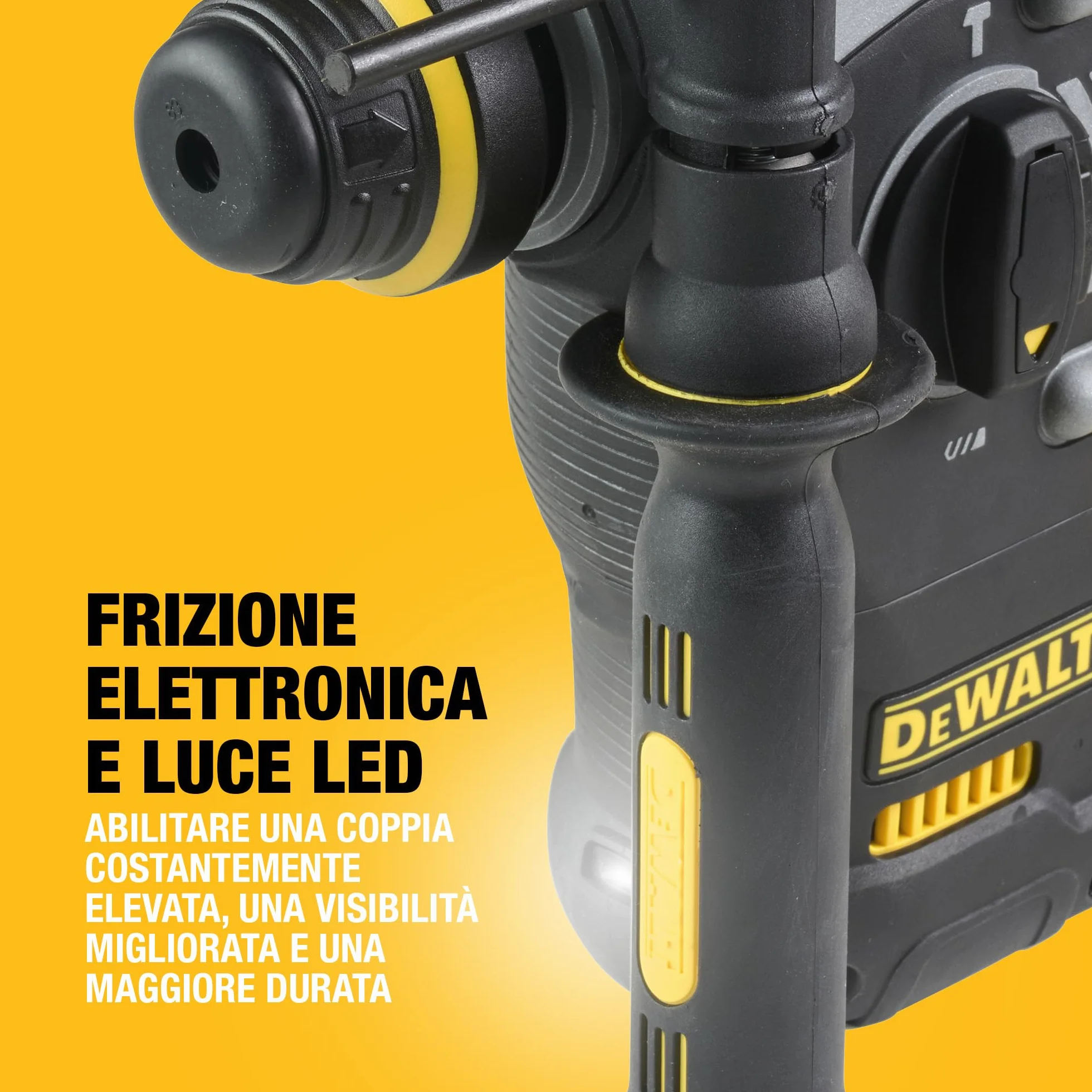 DEWALT 18V XR Trapano a Percussione Brushless 24mm SDS-Plus con 2 batterie da 5Ah, Caricabatterie Multi-Voltaggio XR e Kitbox TSTAK Heavy Duty, DCH273P2T-QW
