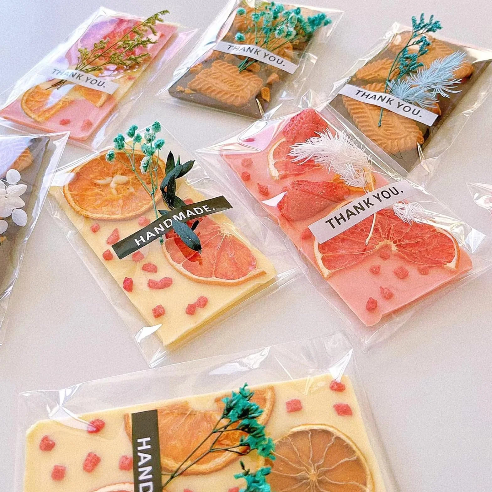300 Pezzi Sacchetti di Cellophane Trasparente Sacchetti Plastica Autoadesivi OPP Plastica Alimenti Sacchetto per Decorare Caramelle Biscotto Natale (11 * 18cm)