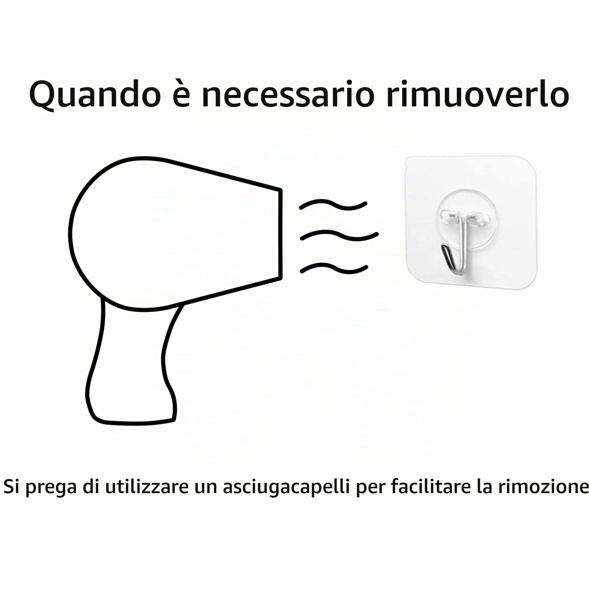 PaiLeWei Gancio Adesivo - 6 pezzi Autoadesivi Ganci Adesivi Trasparenti 5 kg (max), per Bagno, Cucina, Soffitto, Appendere, Parete, Porta, Accappatoi, Portasciugamani (6 Pezzi)