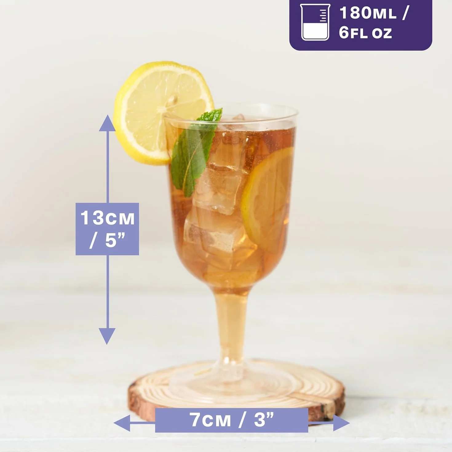 Matana Bicchieri da Vino in Plastica 48 Calici 180ml Riutilizzabili Lavabili