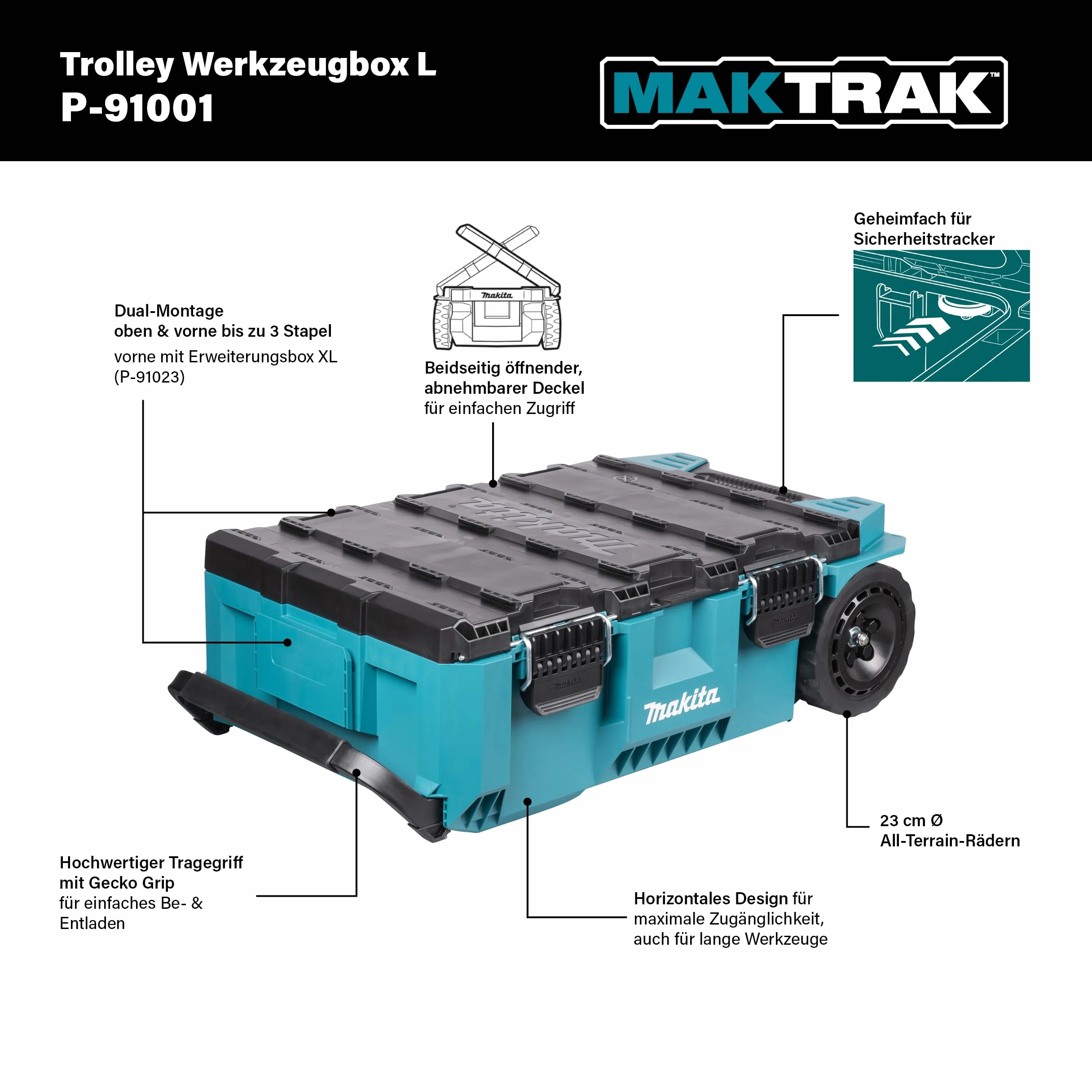 Makita P-91001 MAKTRAK Cassetta portautensili