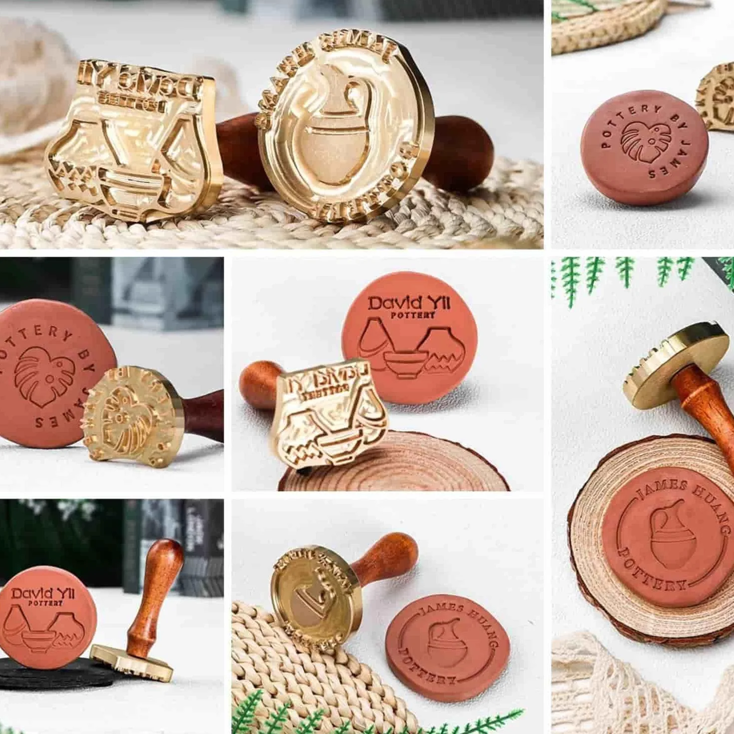 Timbro per Sapone Personalizzato, Timbro Personalizzato per Argilla, Timbri per Sapone Personalizzati con Logo/Nome, Regalo per Artisti di Ceramica e Amanti del Fai-da-Te, Amante dell'Arte del Sapone