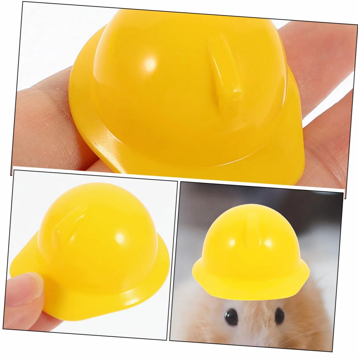 ibasenice Mini Casco Da Costruzione in Plastica Resistente 60 Pezzi, Cappelli Di Sicurezza Per Bambole e Animali Domestici, Decorazione Fai Da Te Per Tappi Di Bottiglia e Feste
