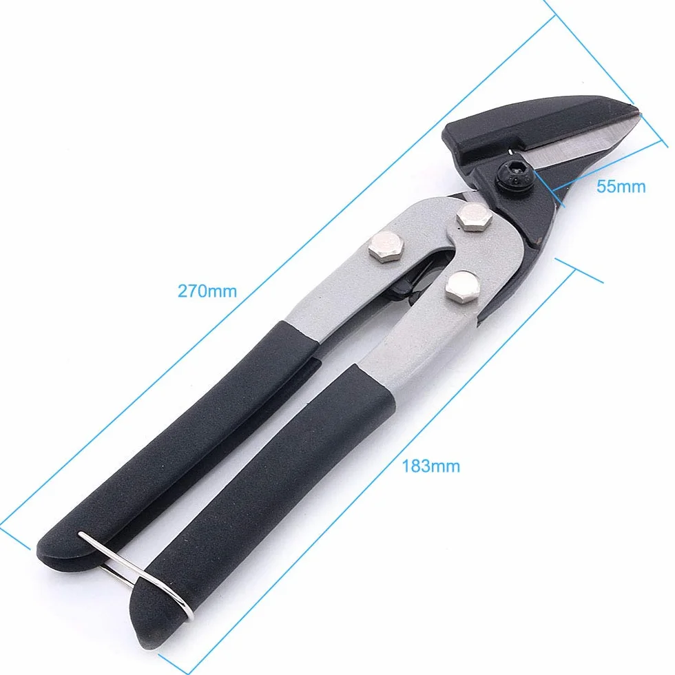 NUZAMAS Cesoie resistenti per latta, taglio dritto, taglierine sottili per lamiera di acciaio, taglio industriale dei metalli, 27 cm