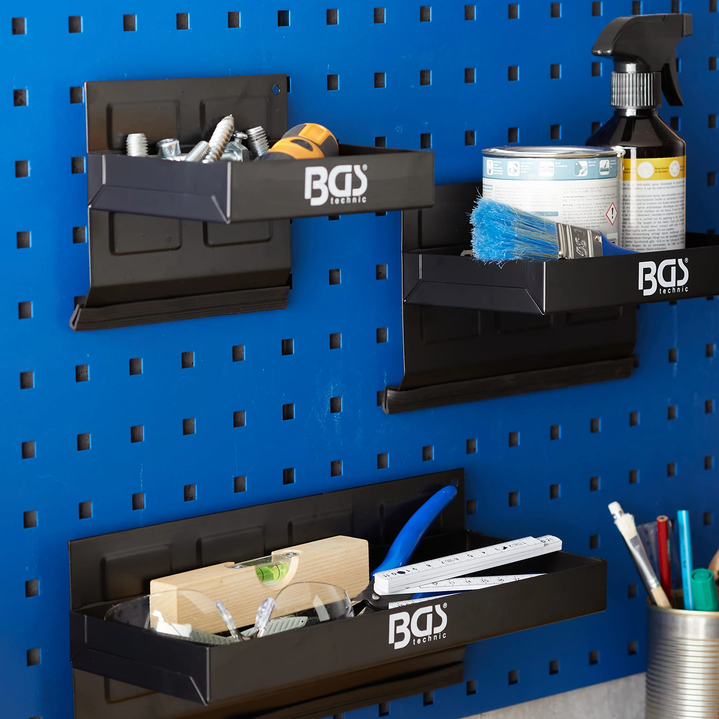 BGS 67150 | Serie di vaschette portaminuteria magnetiche | 150 / 210 / 310 mm | 3 pz.